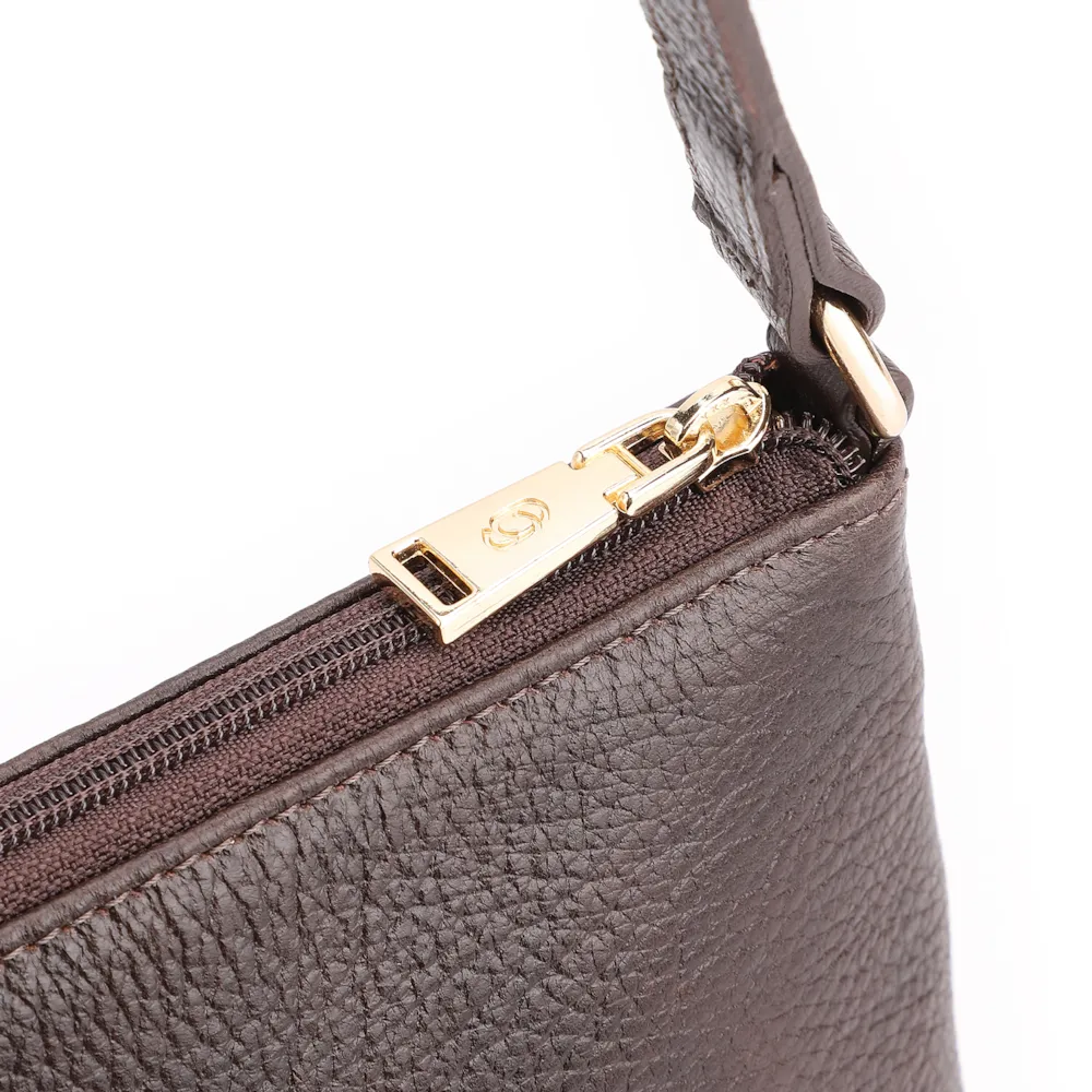 Bolsa Transversal Couro Antique Marrom Escuro - imagem 5