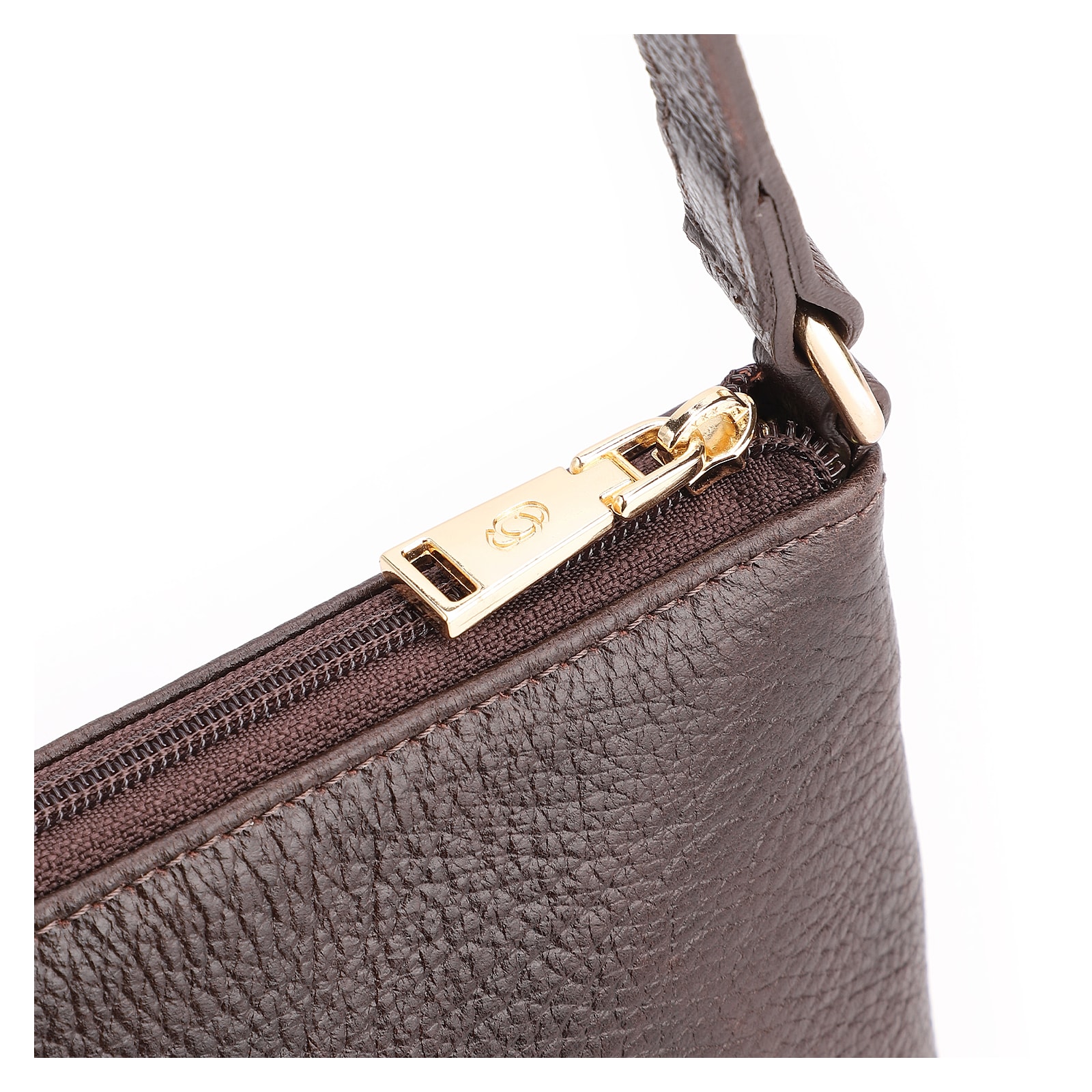 Bolsa Transversal Couro Antique Marrom Escuro