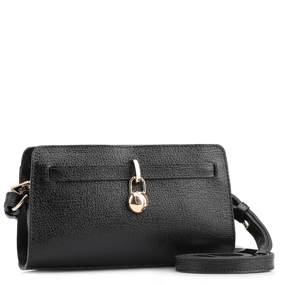 Bolsa Transversal Couro Antique Preto - imagem 3