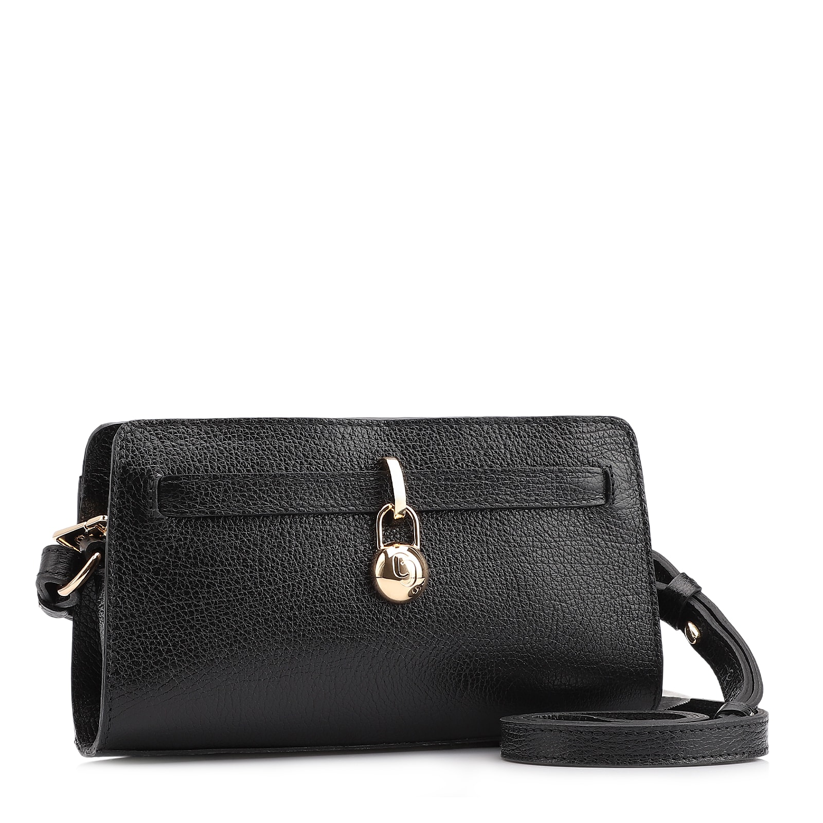 Bolsa Transversal Couro Antique Preto