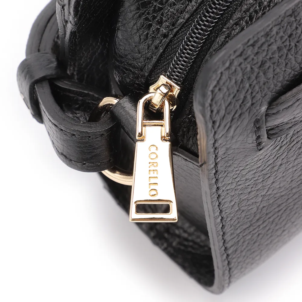 Bolsa Transversal Couro Antique Preto - imagem 6