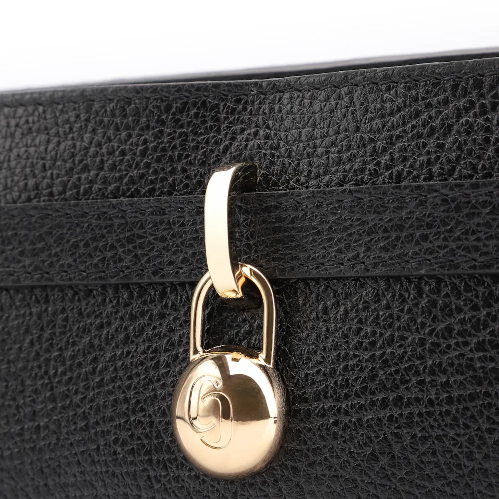 Bolsa Transversal Couro Antique Preto - imagem 7