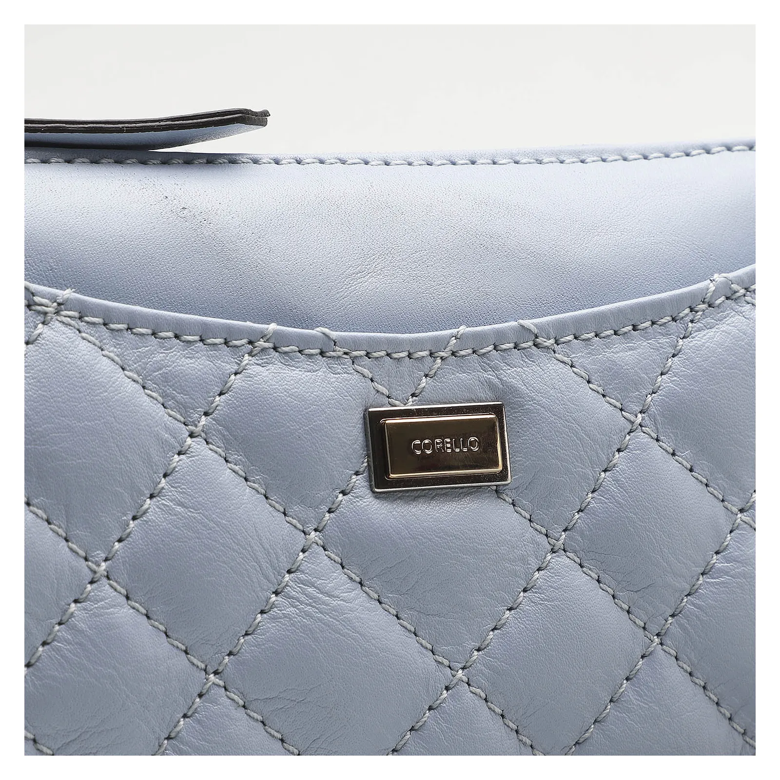Bolsa Transversal Couro Azul