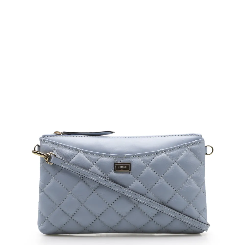 Bolsa Transversal Couro Azul