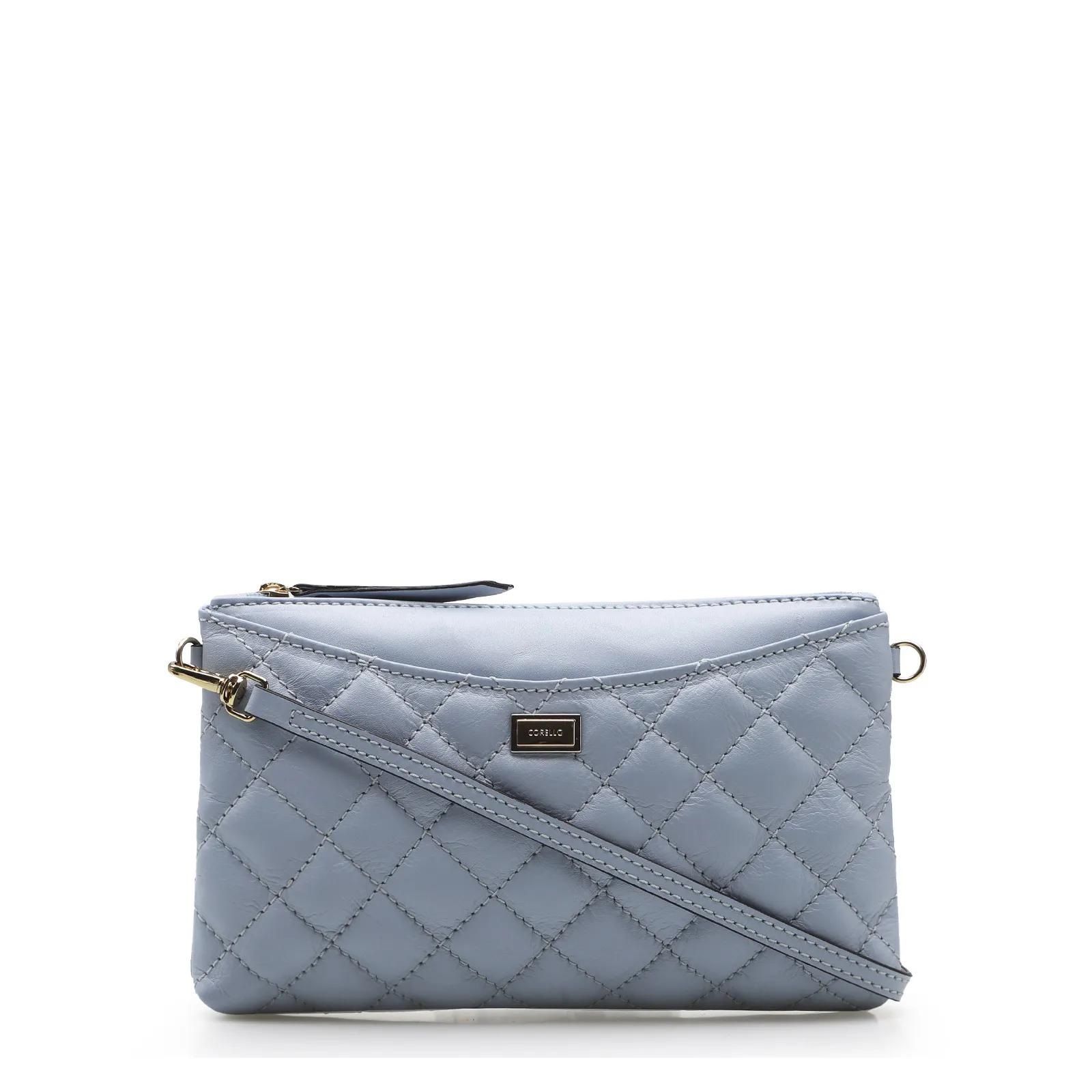 Bolsa Transversal Couro Azul