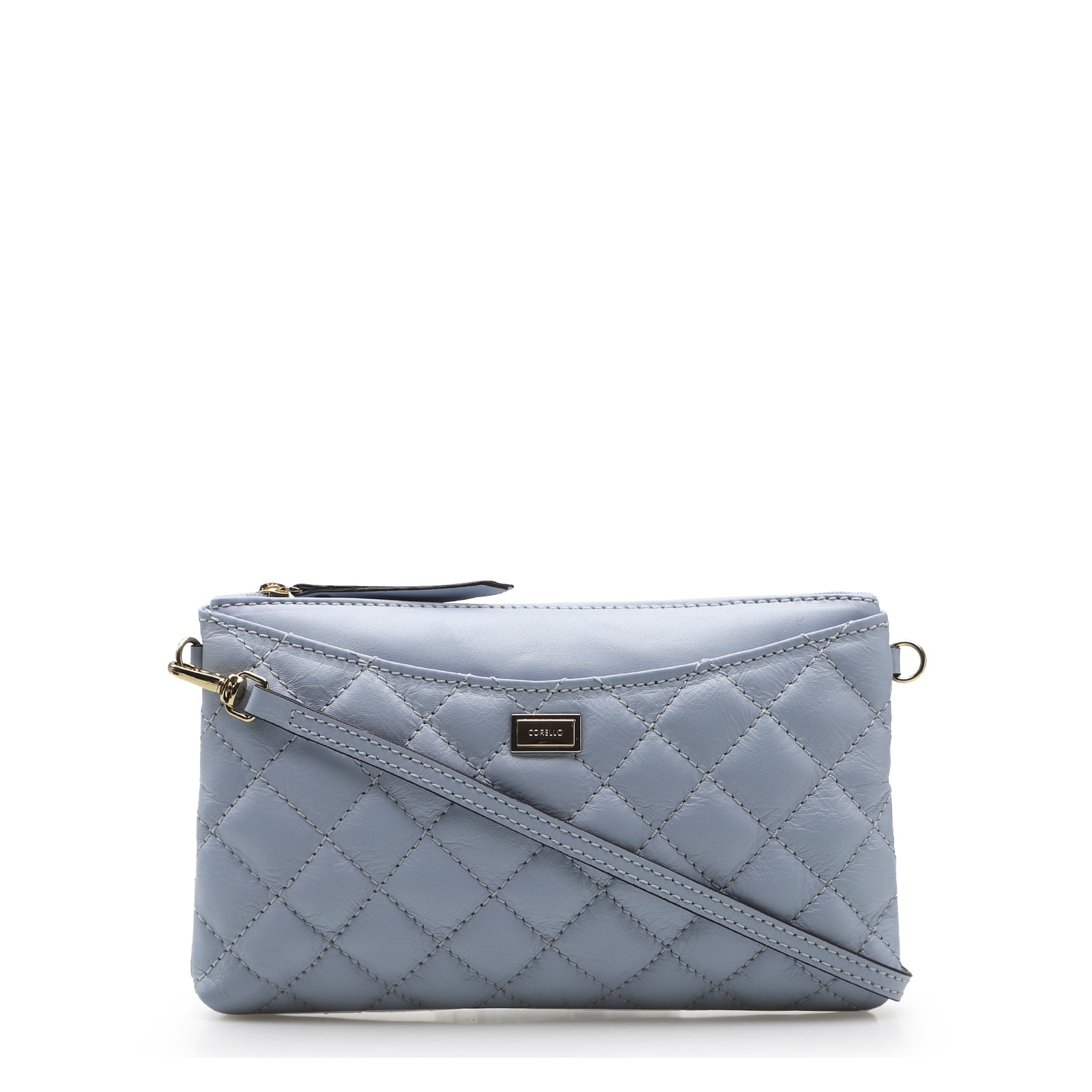 Bolsa Transversal Couro Azul