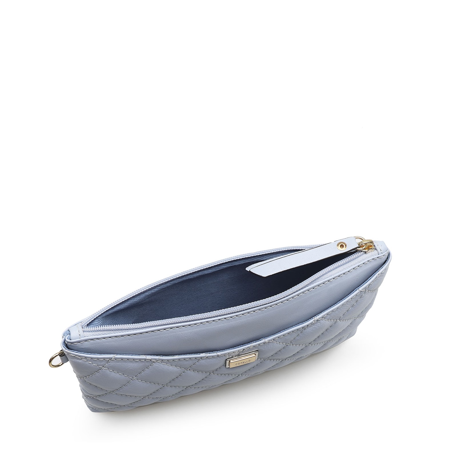 Bolsa Transversal Couro Azul