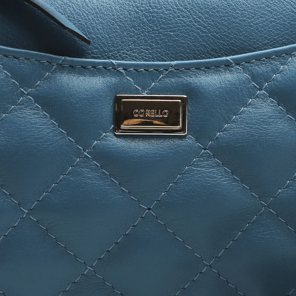 Bolsa Transversal Couro Azul - imagem 5