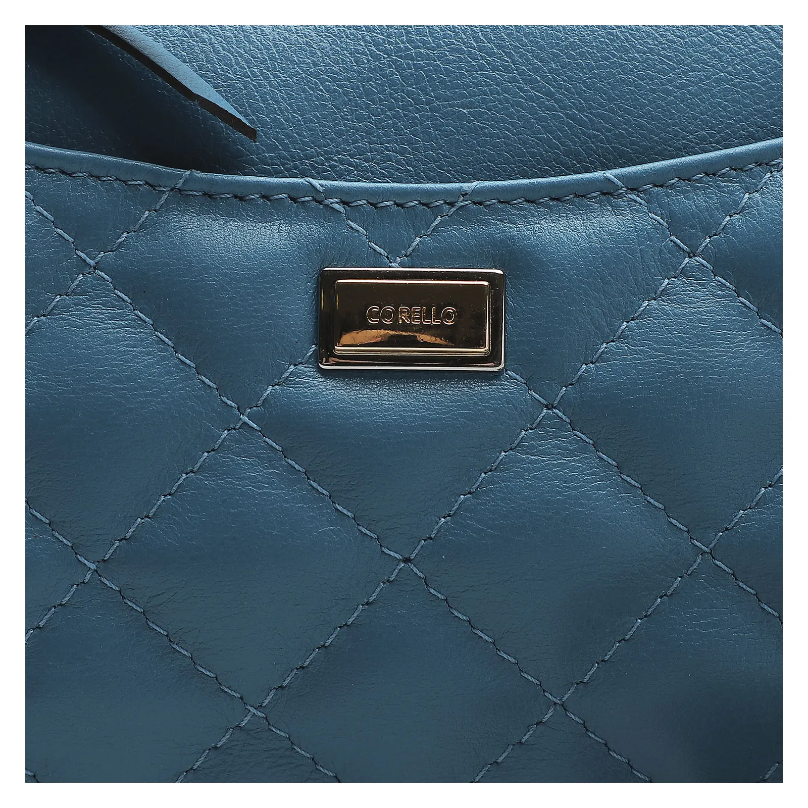 Bolsa Transversal Couro Azul