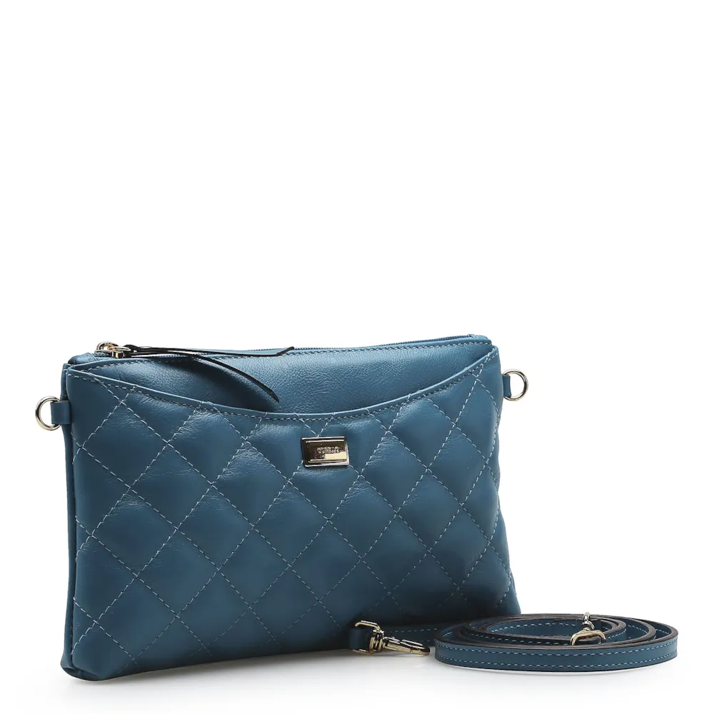 Bolsa Transversal Couro Azul - imagem 2