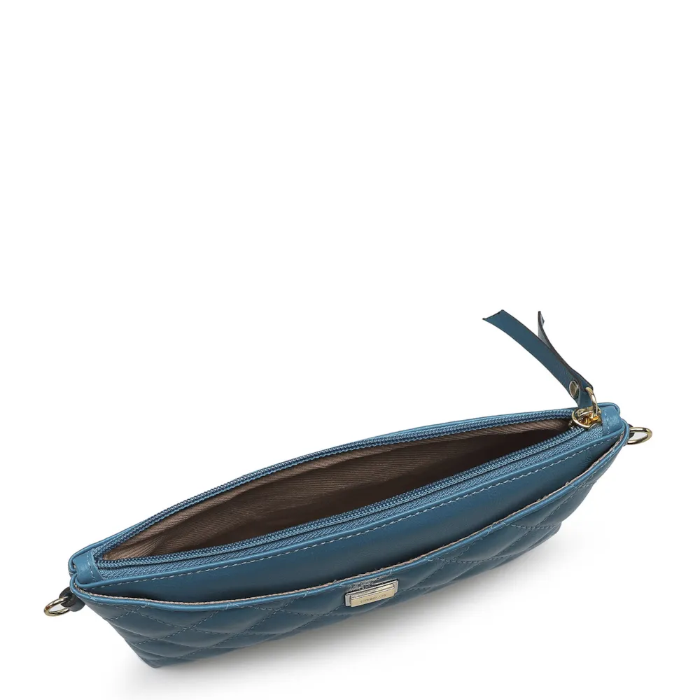 Bolsa Transversal Couro Azul - imagem 4