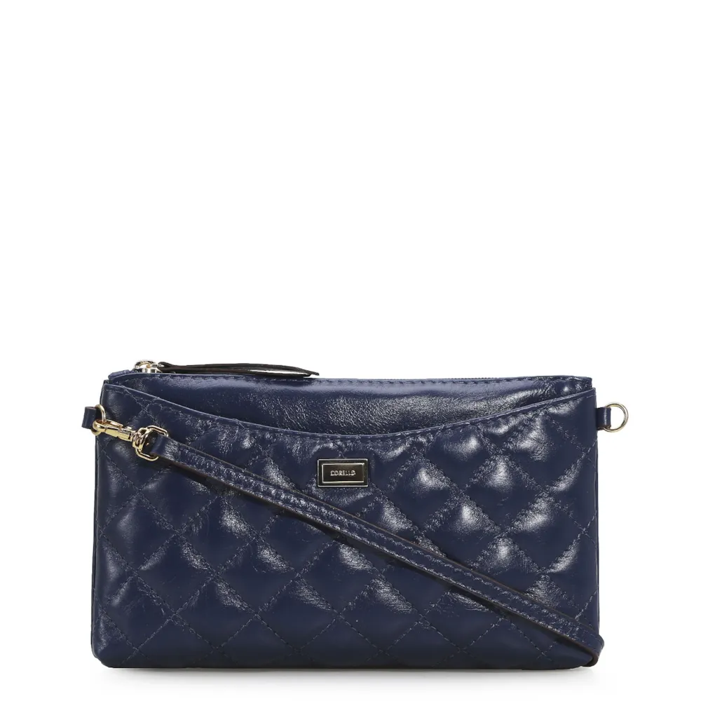 Bolsa Transversal Couro Azul