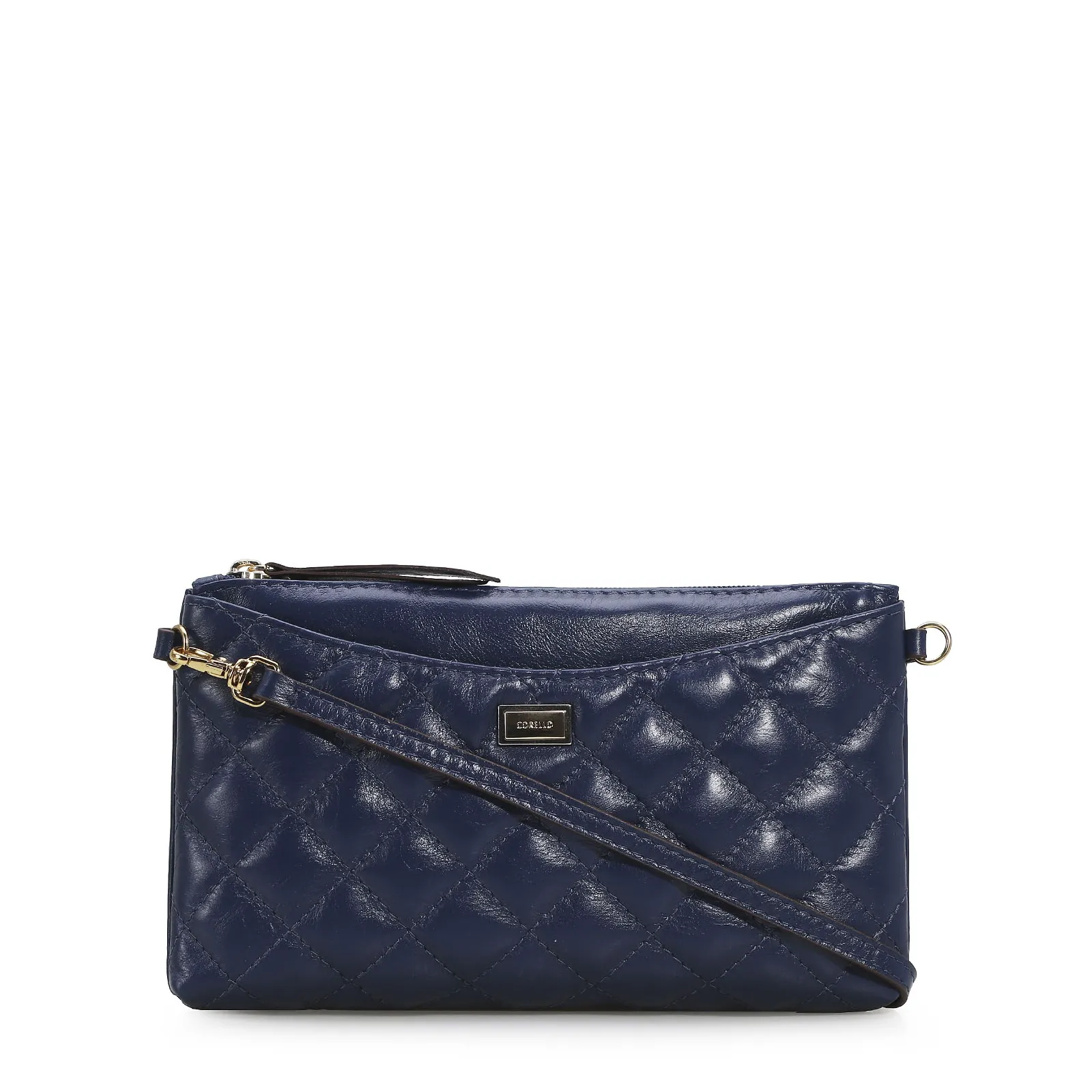 Bolsa Transversal Couro Azul
