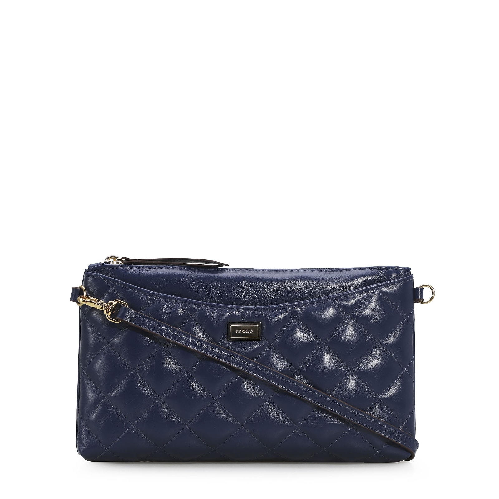 Bolsa Transversal Couro Azul
