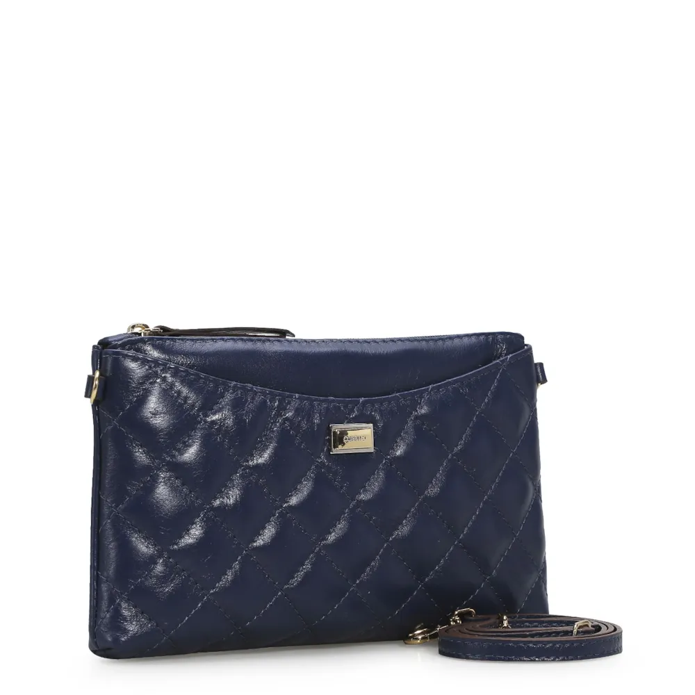 Bolsa Transversal Couro Azul - imagem 2
