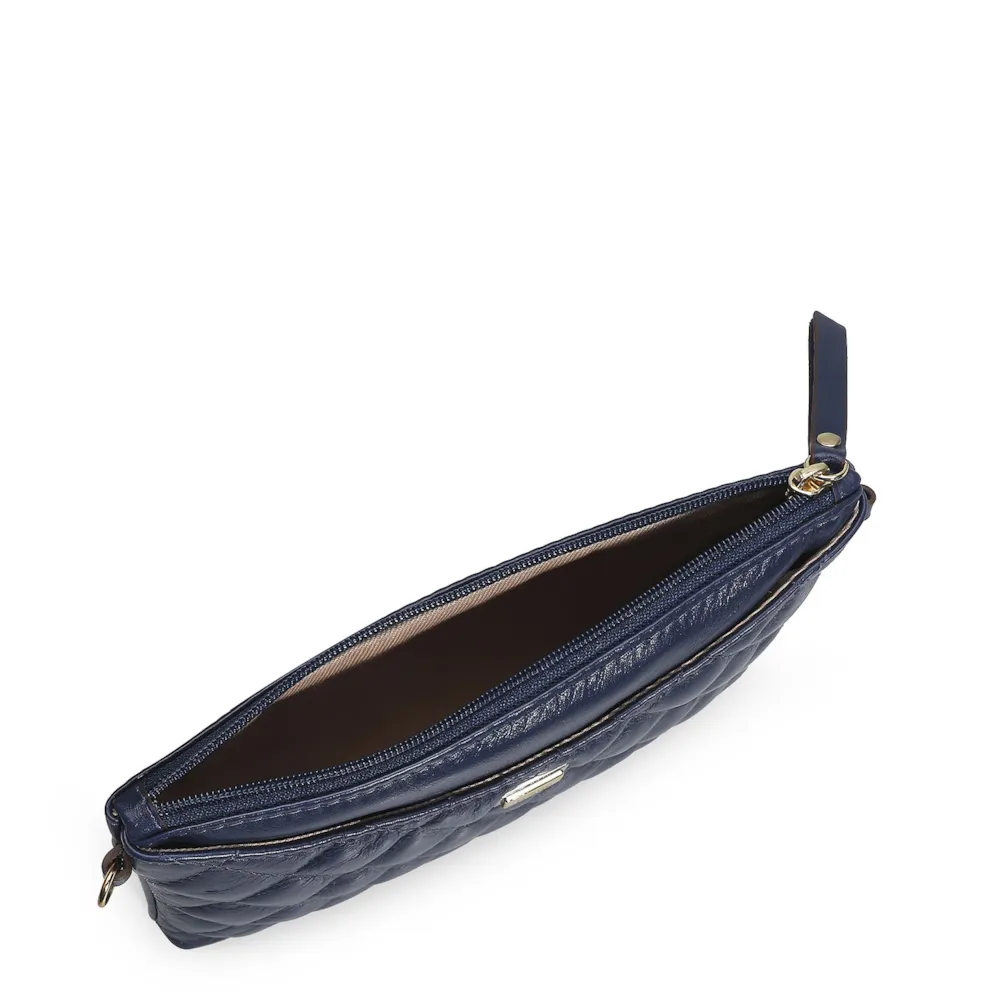 Bolsa Transversal Couro Azul - imagem 4