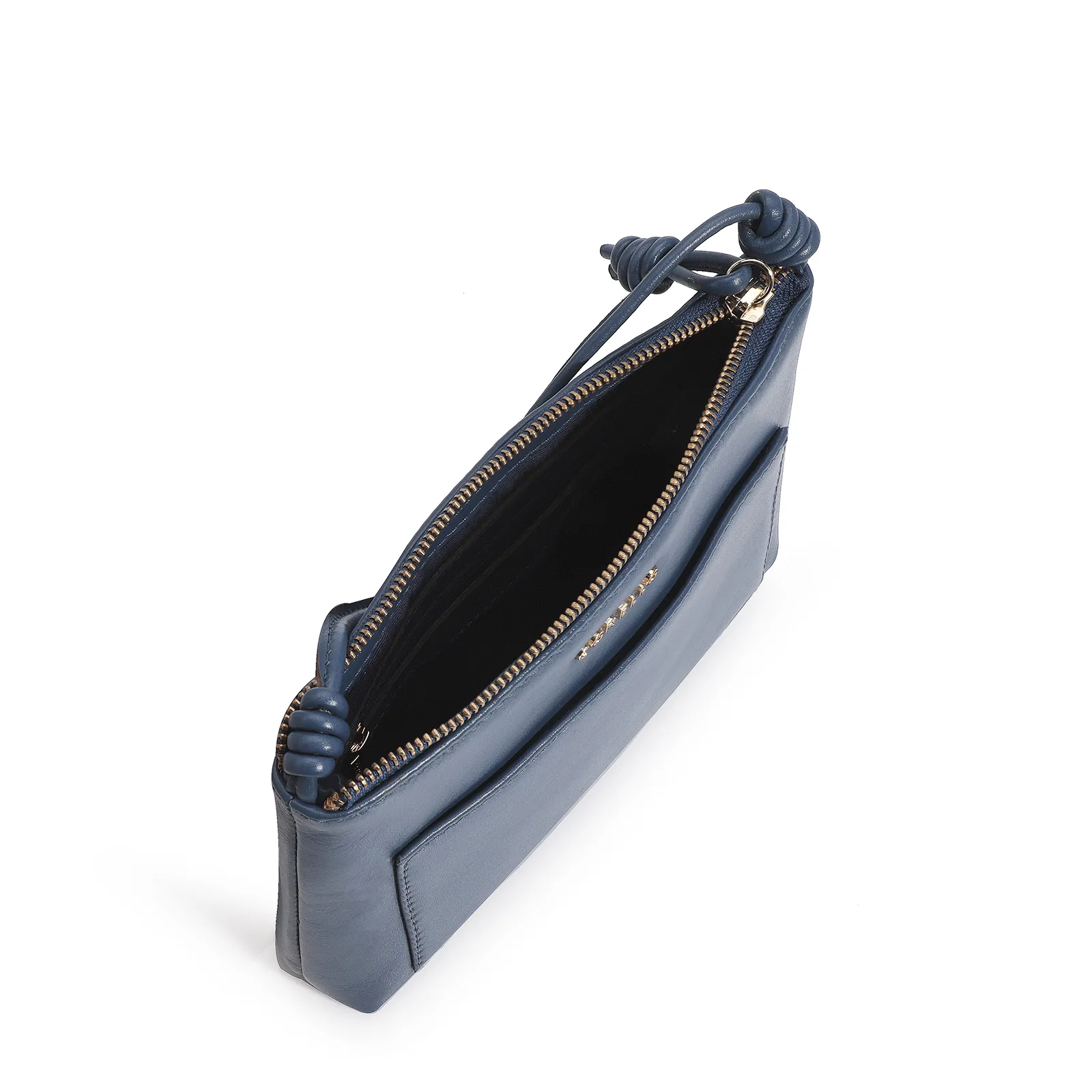 Bolsa Transversal Couro Azul