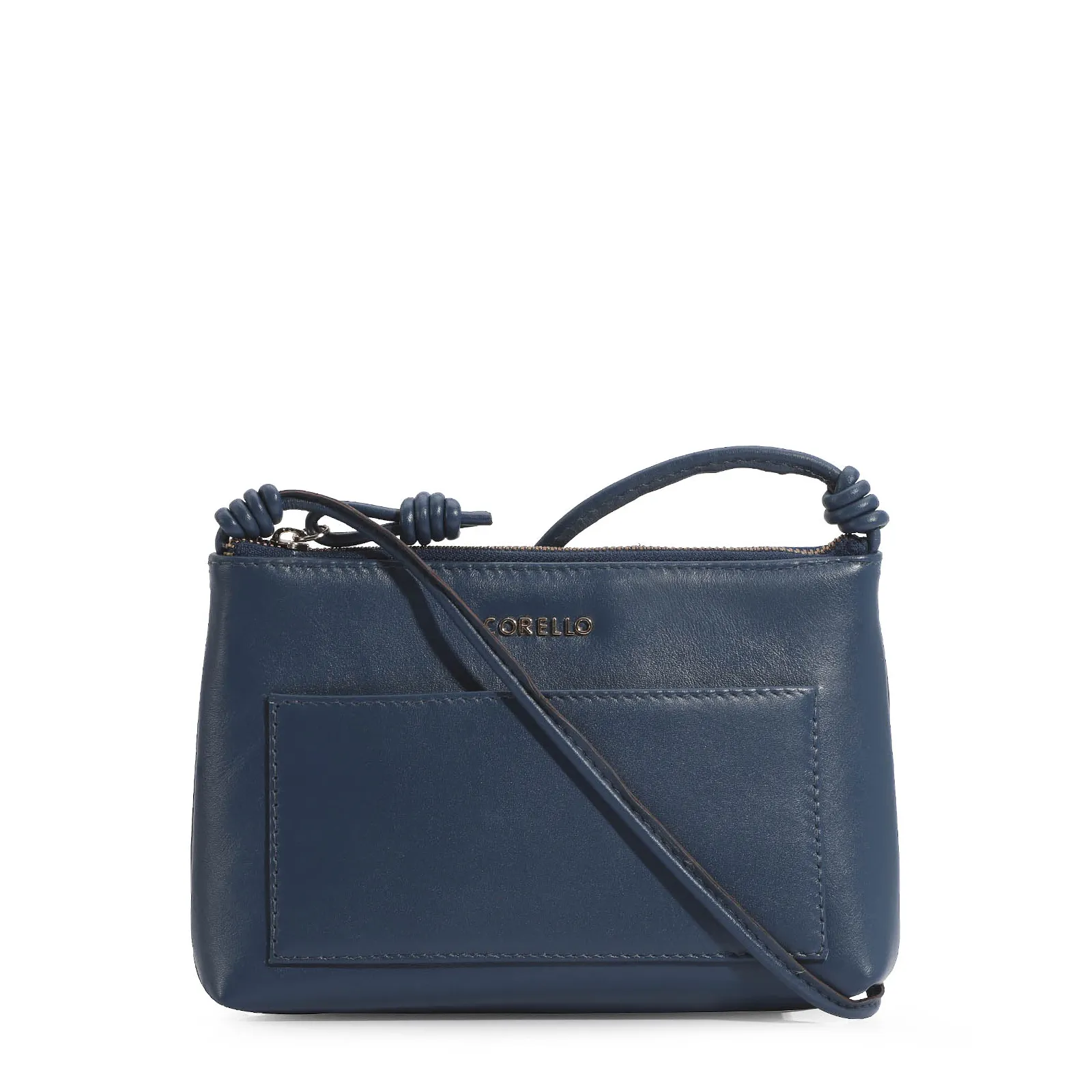 Bolsa Transversal Couro Azul