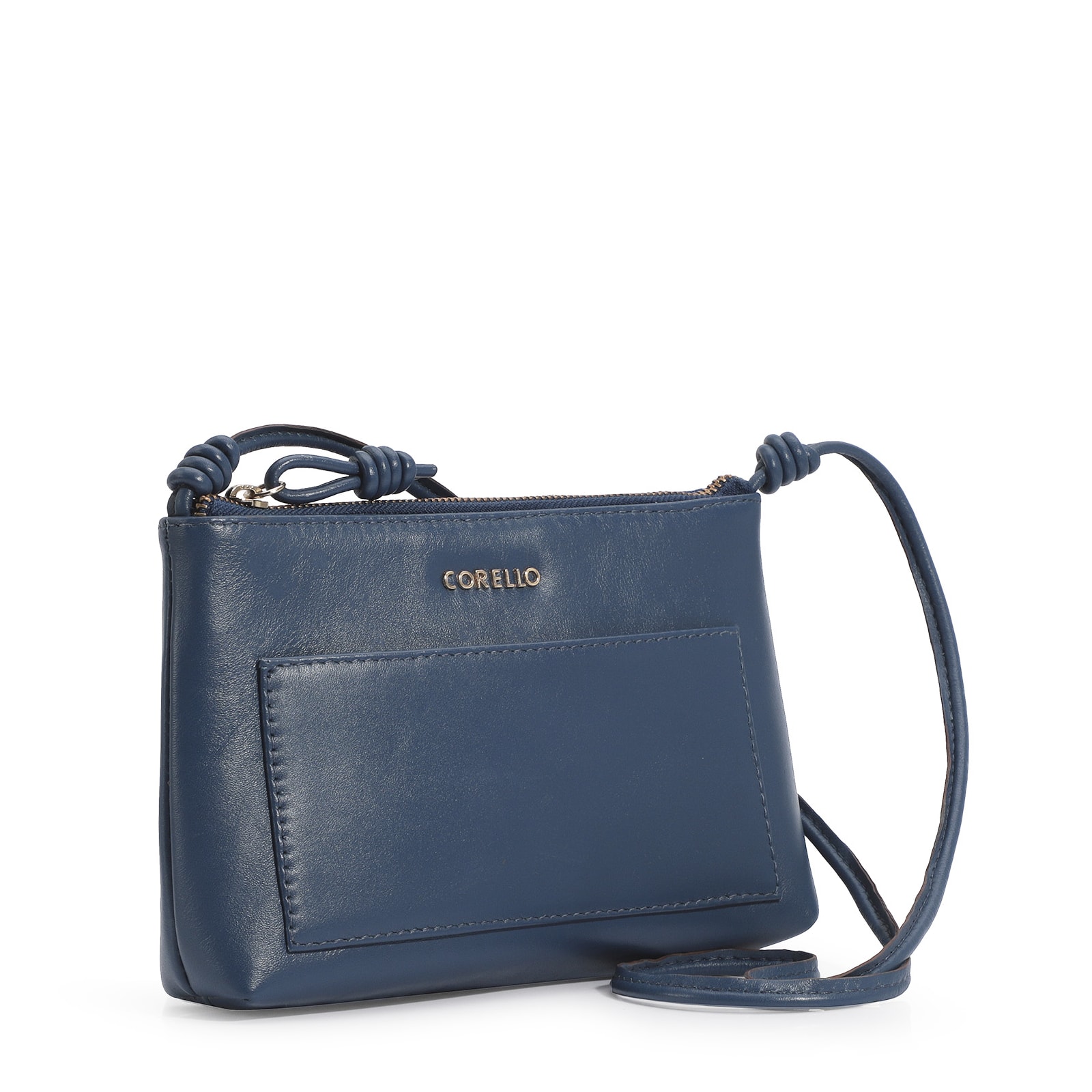 Bolsa Transversal Couro Azul
