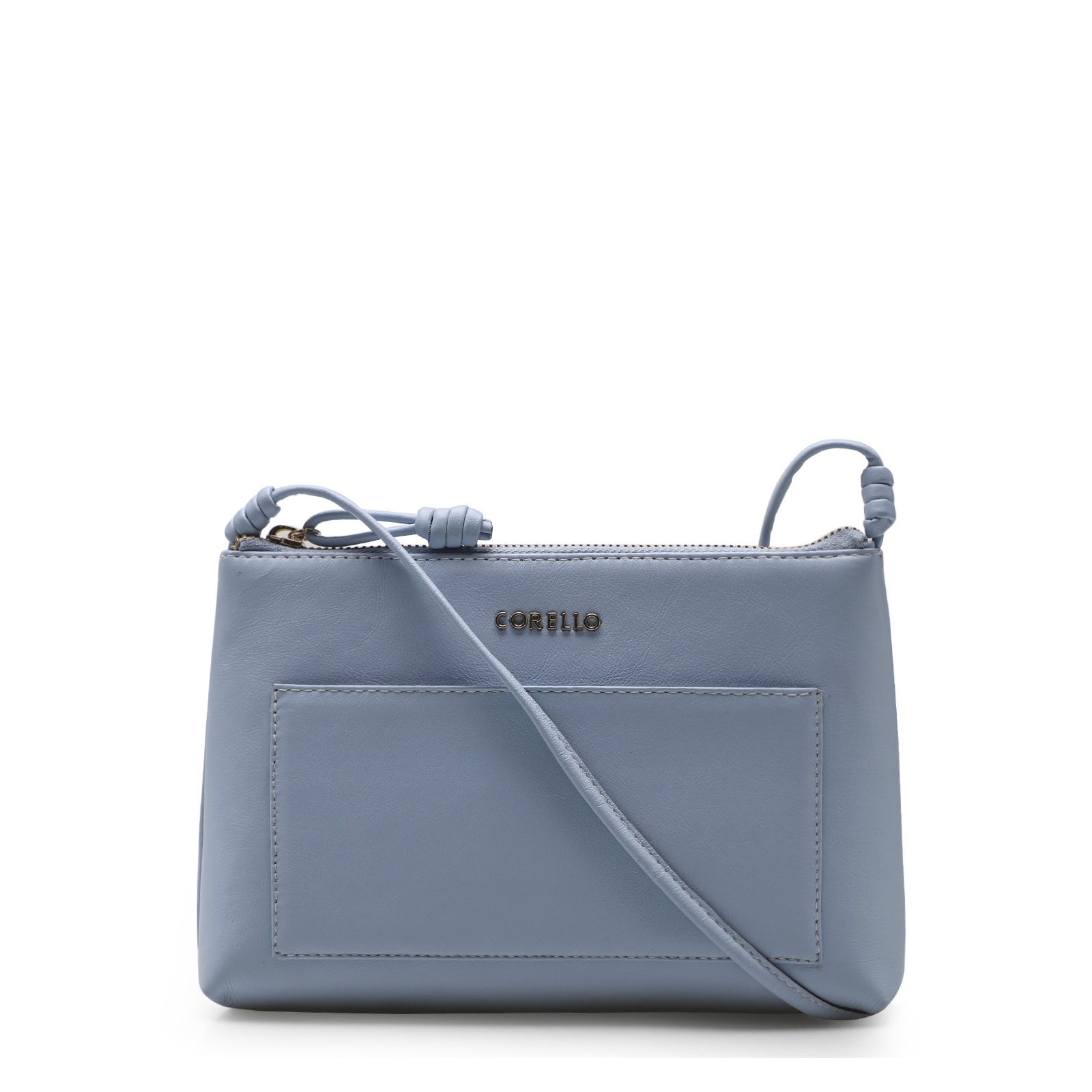 Bolsa Transversal Couro Azul