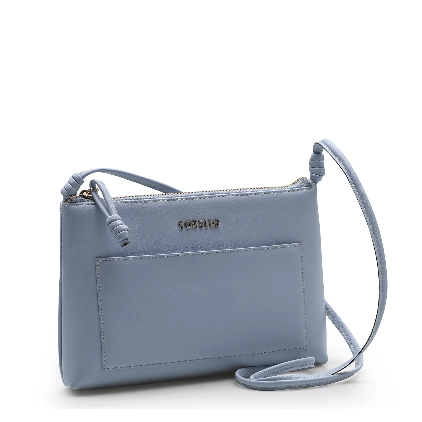 Bolsa Transversal Couro Azul