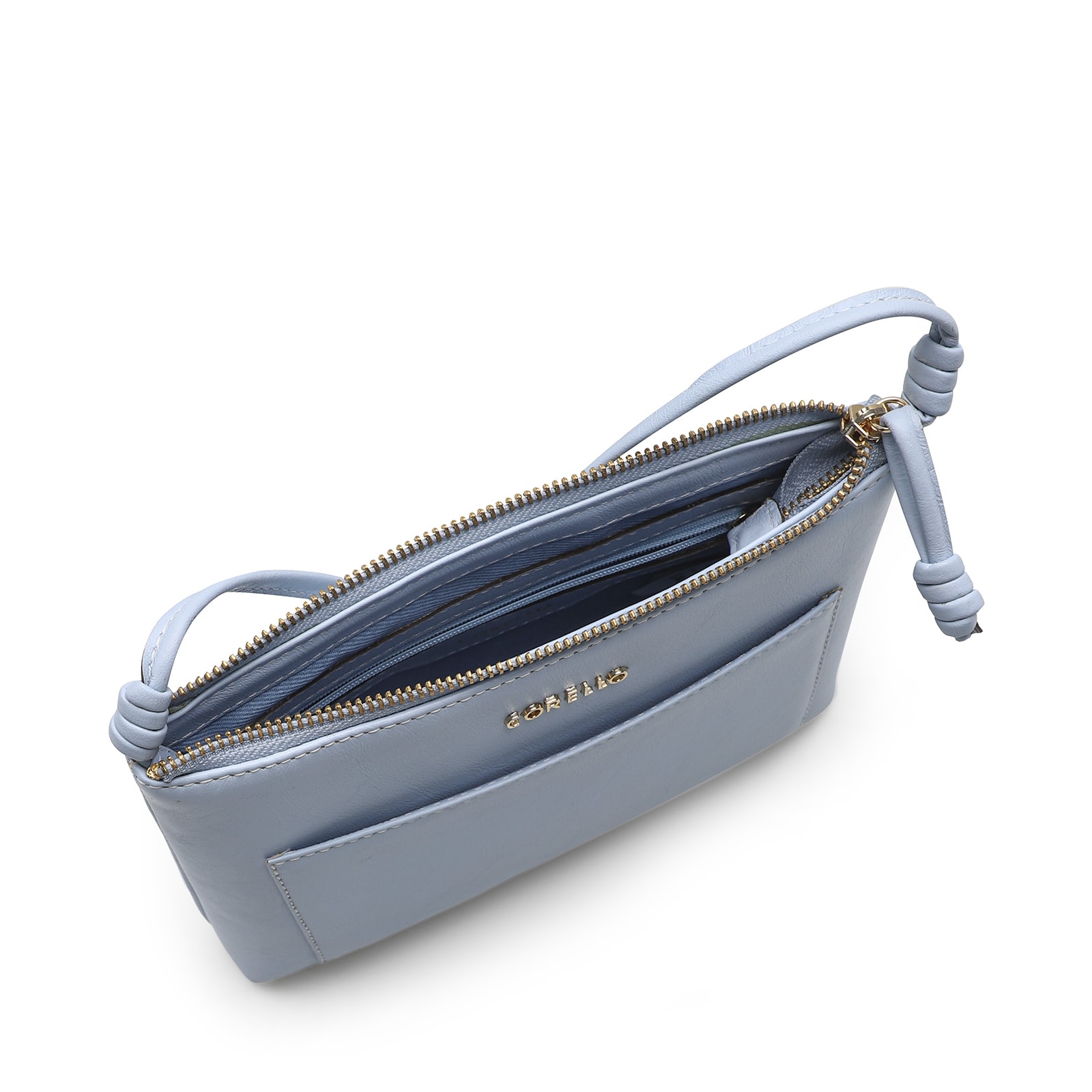 Bolsa Transversal Couro Azul