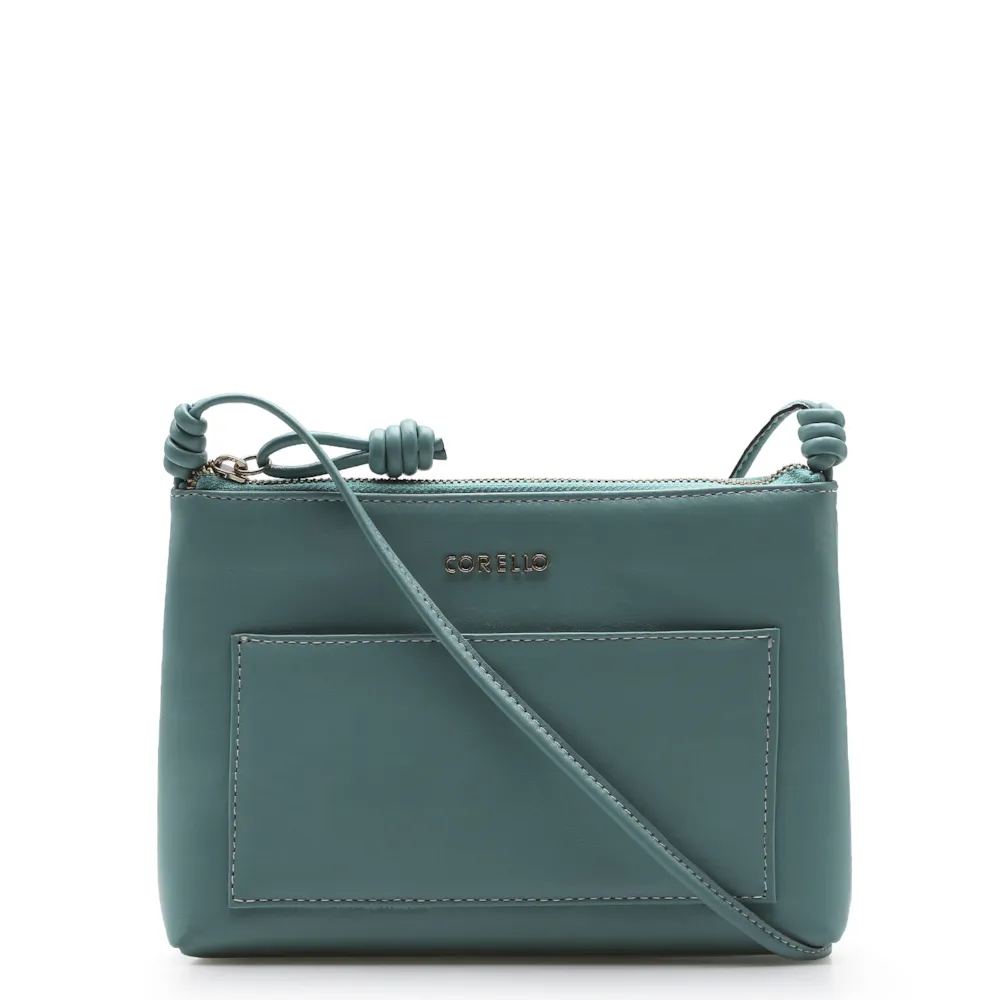 Bolsa Transversal Couro Azul