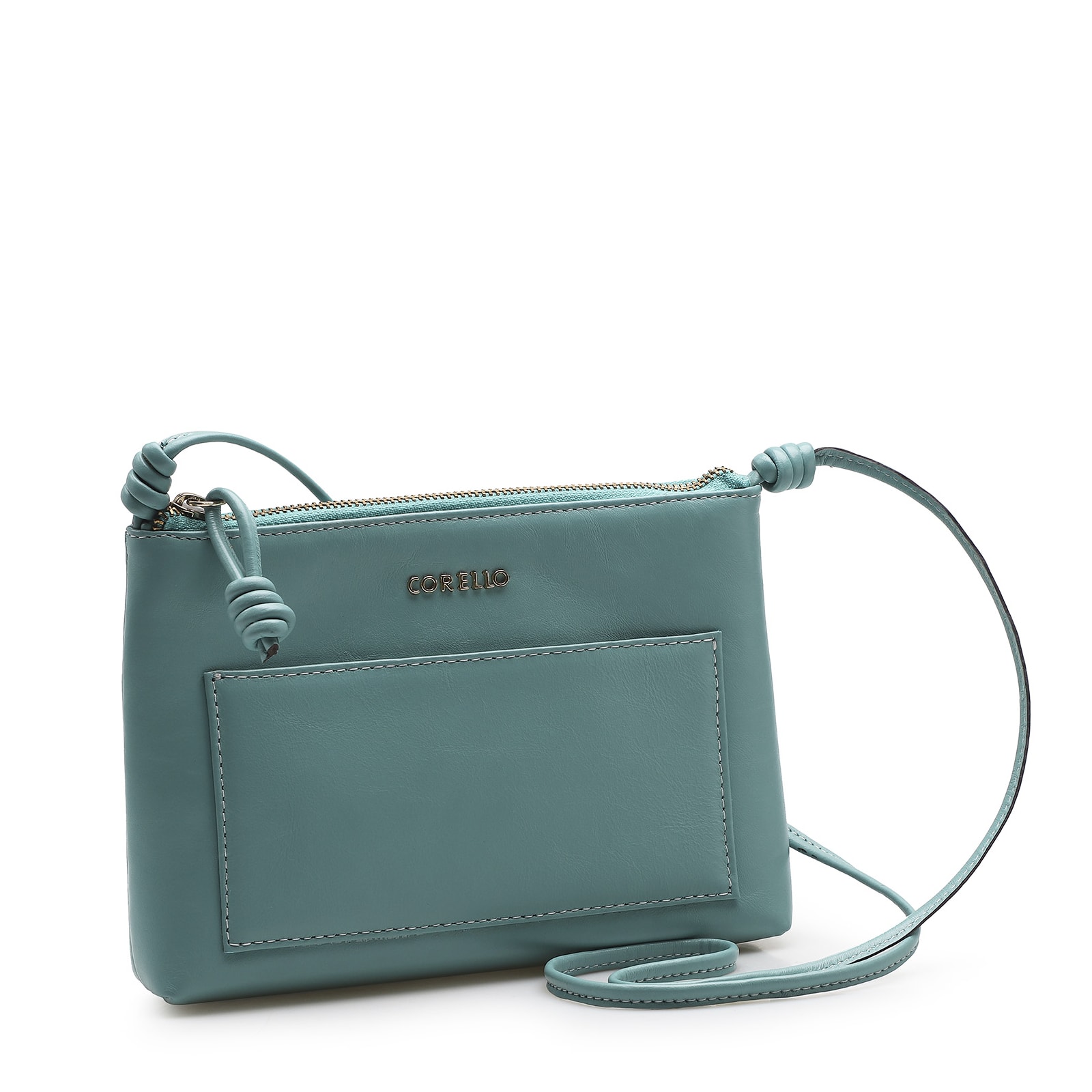 Bolsa Transversal Couro Azul