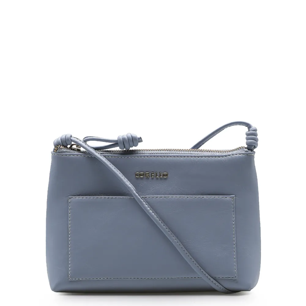 Bolsa Transversal Couro Azul