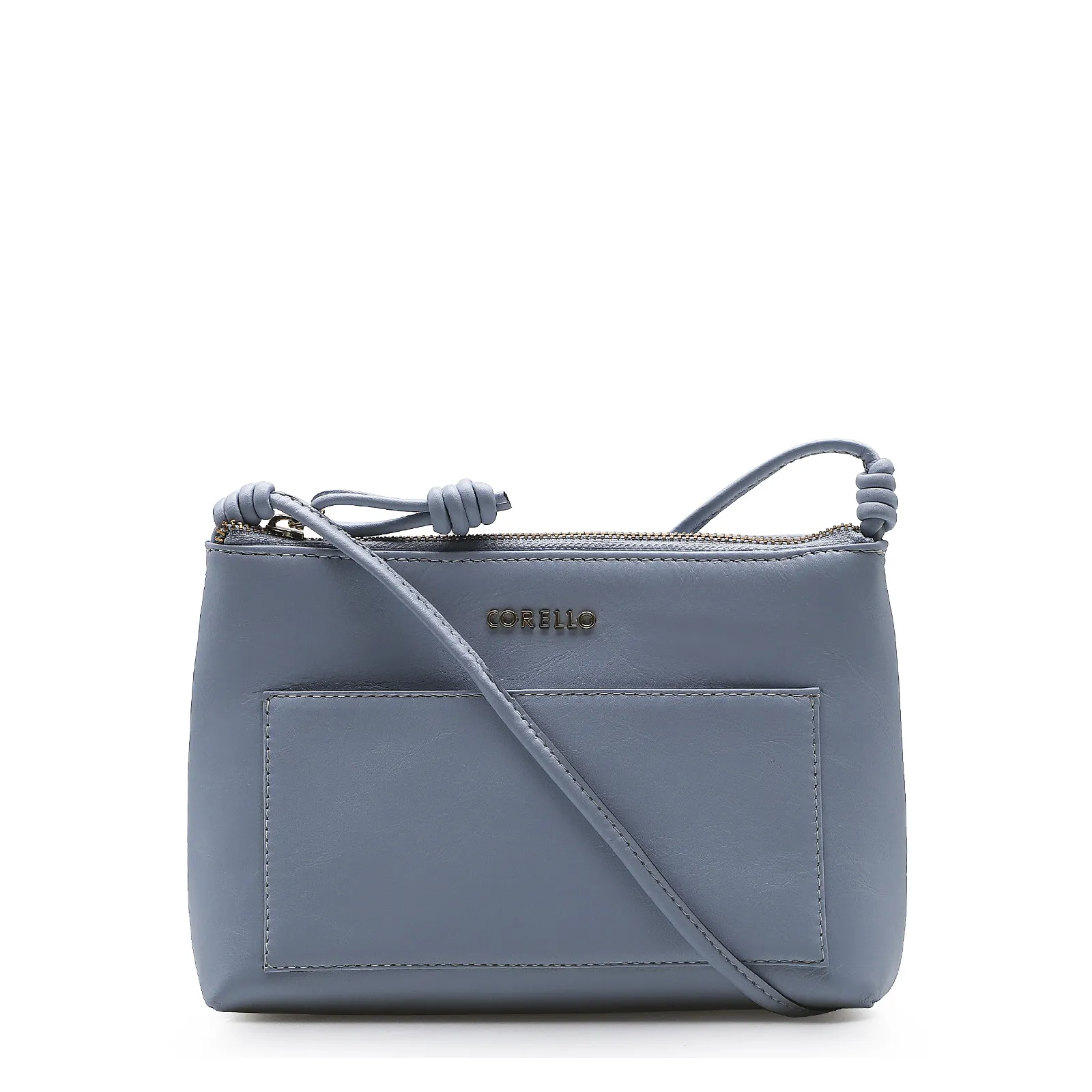 Bolsa Transversal Couro Azul