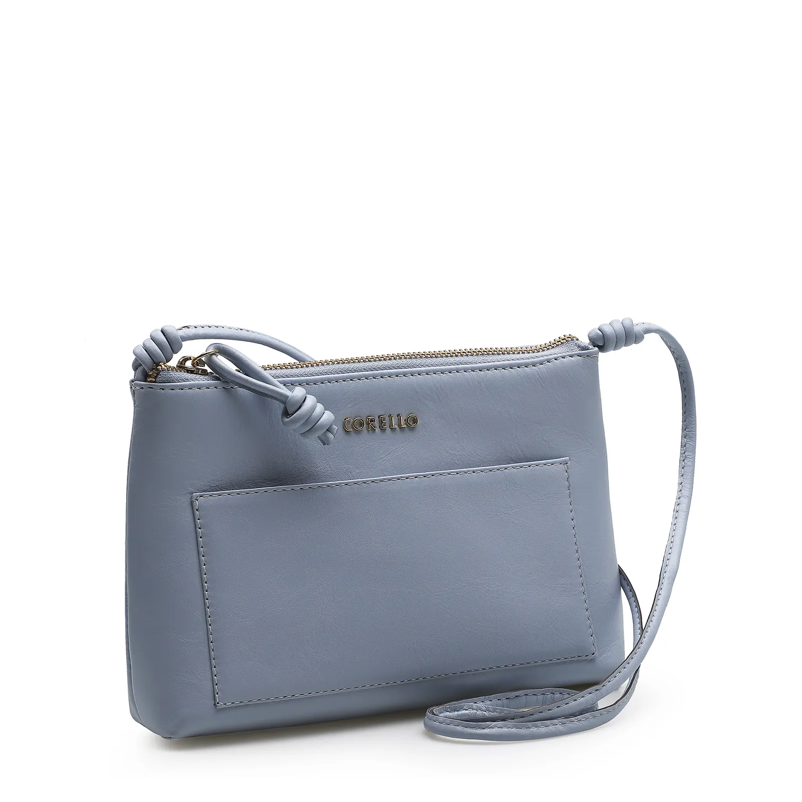 Bolsa Transversal Couro Azul