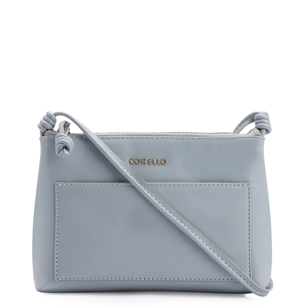 Bolsa Transversal Couro Azul