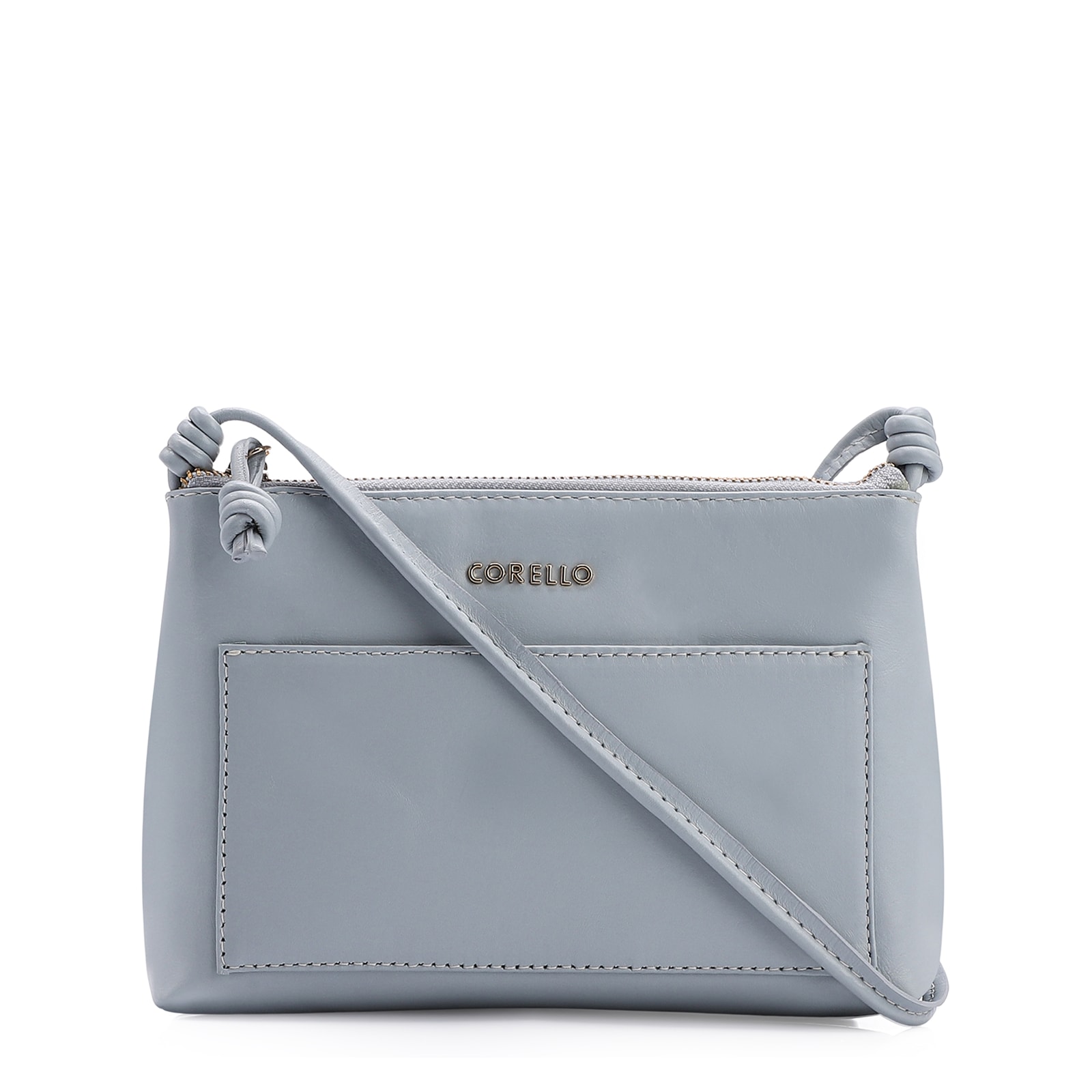 Bolsa Transversal Couro Azul