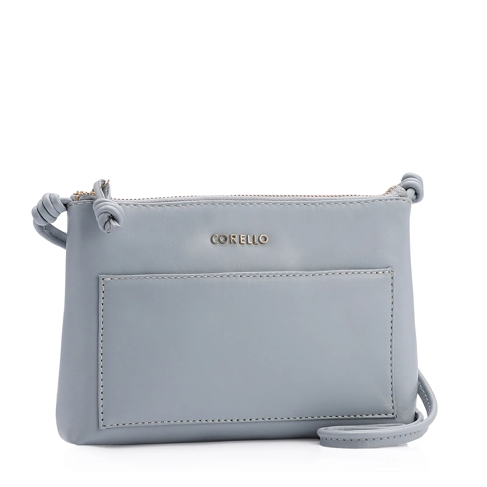 Bolsa Transversal Couro Azul