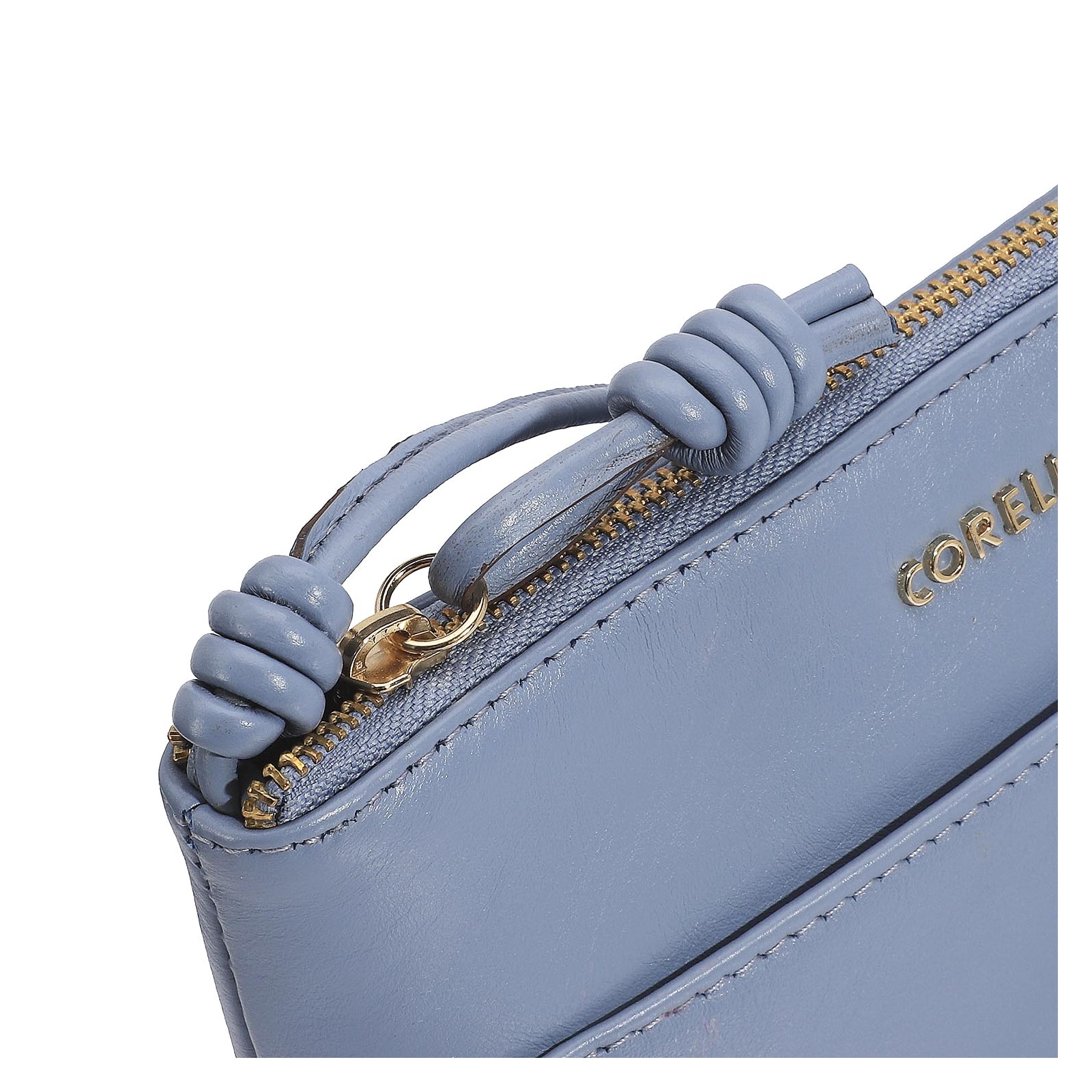 Bolsa Transversal Couro Azul