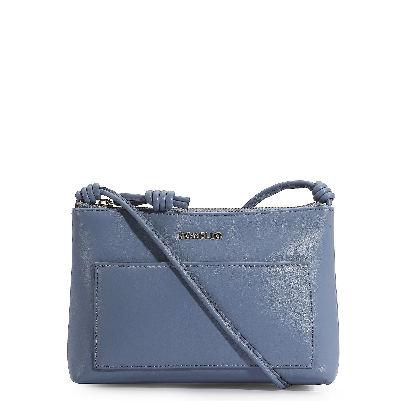Bolsa Transversal Couro Azul