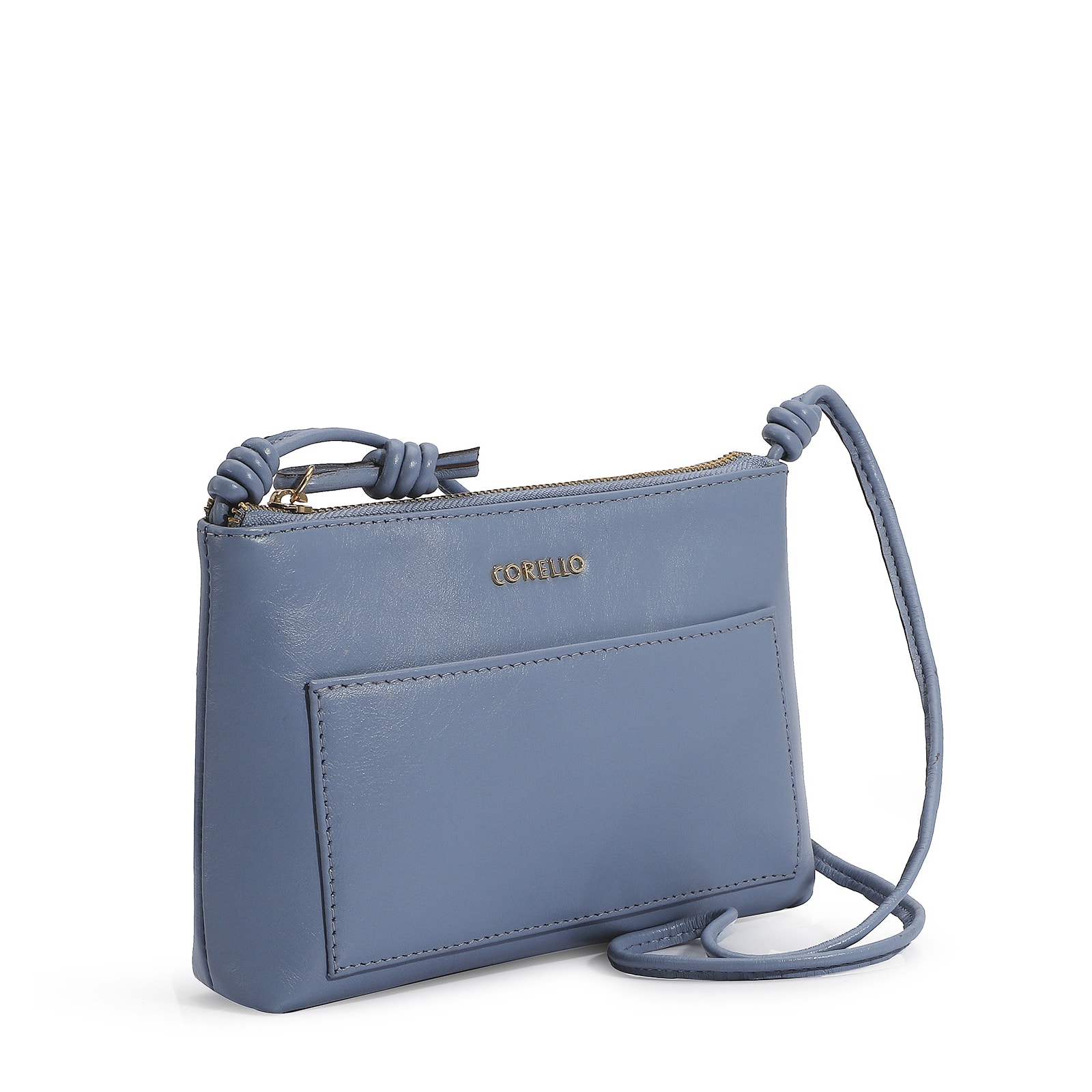 Bolsa Transversal Couro Azul