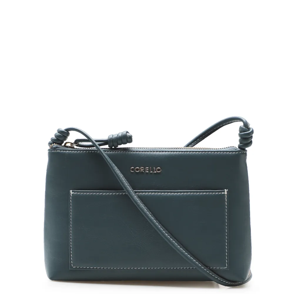 Bolsa Transversal Couro Azul