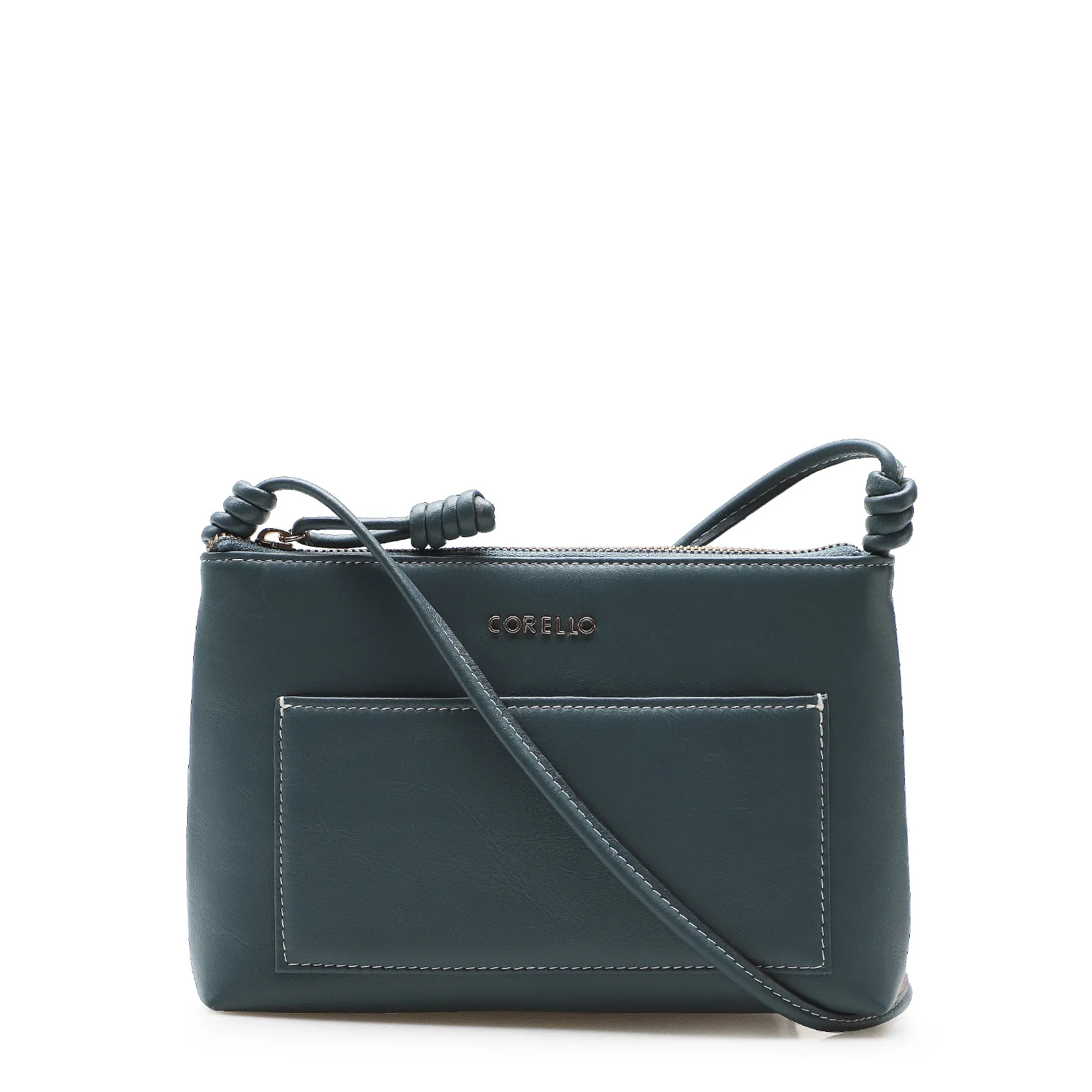 Bolsa Transversal Couro Azul