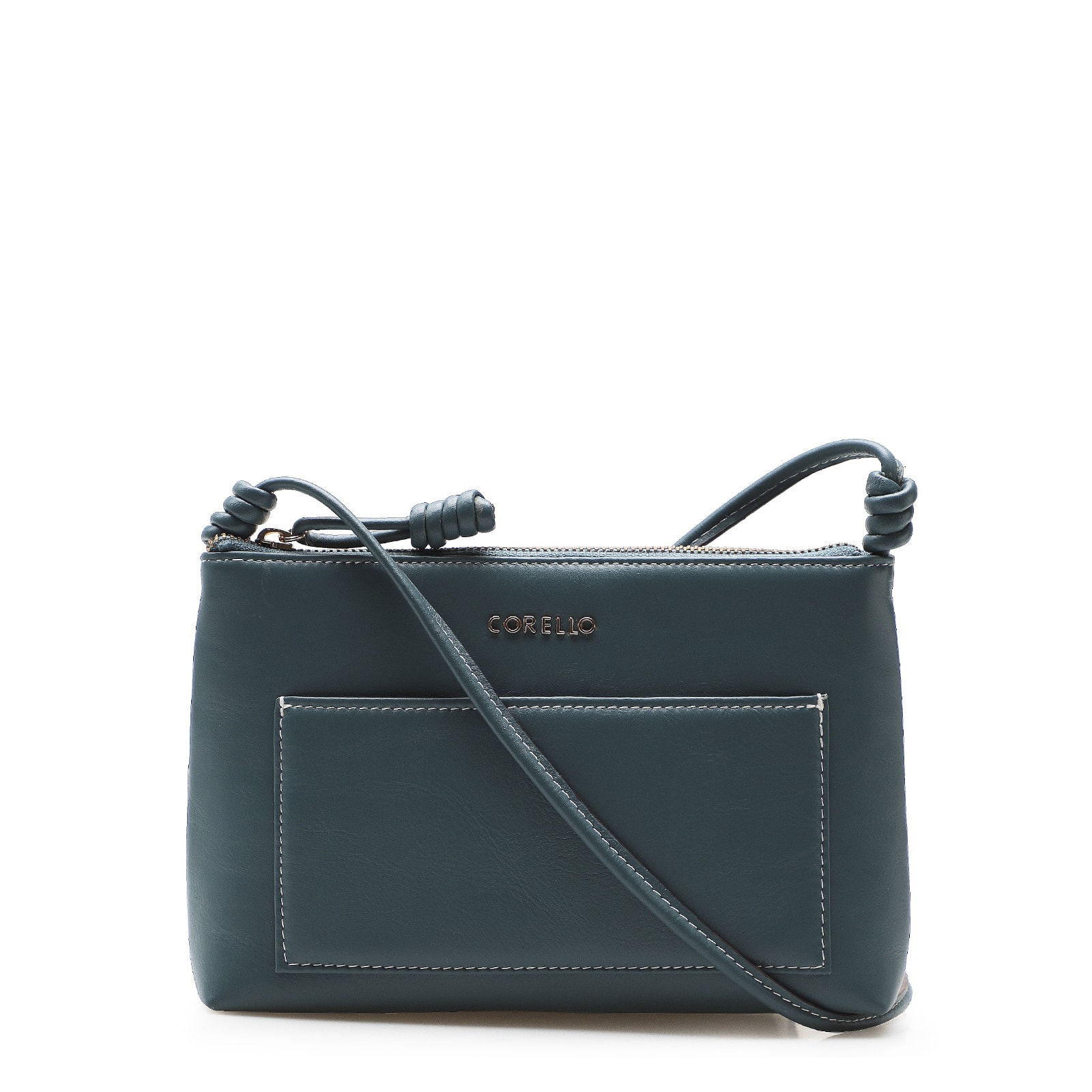 Bolsa Transversal Couro Azul
