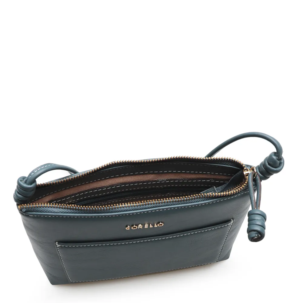 Bolsa Transversal Couro Azul - imagem 4