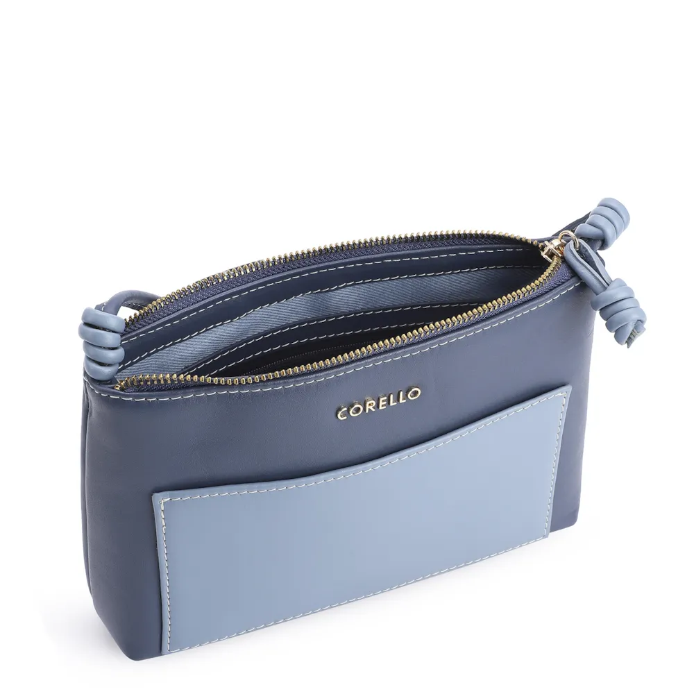 Bolsa Transversal Couro Azul - imagem 4