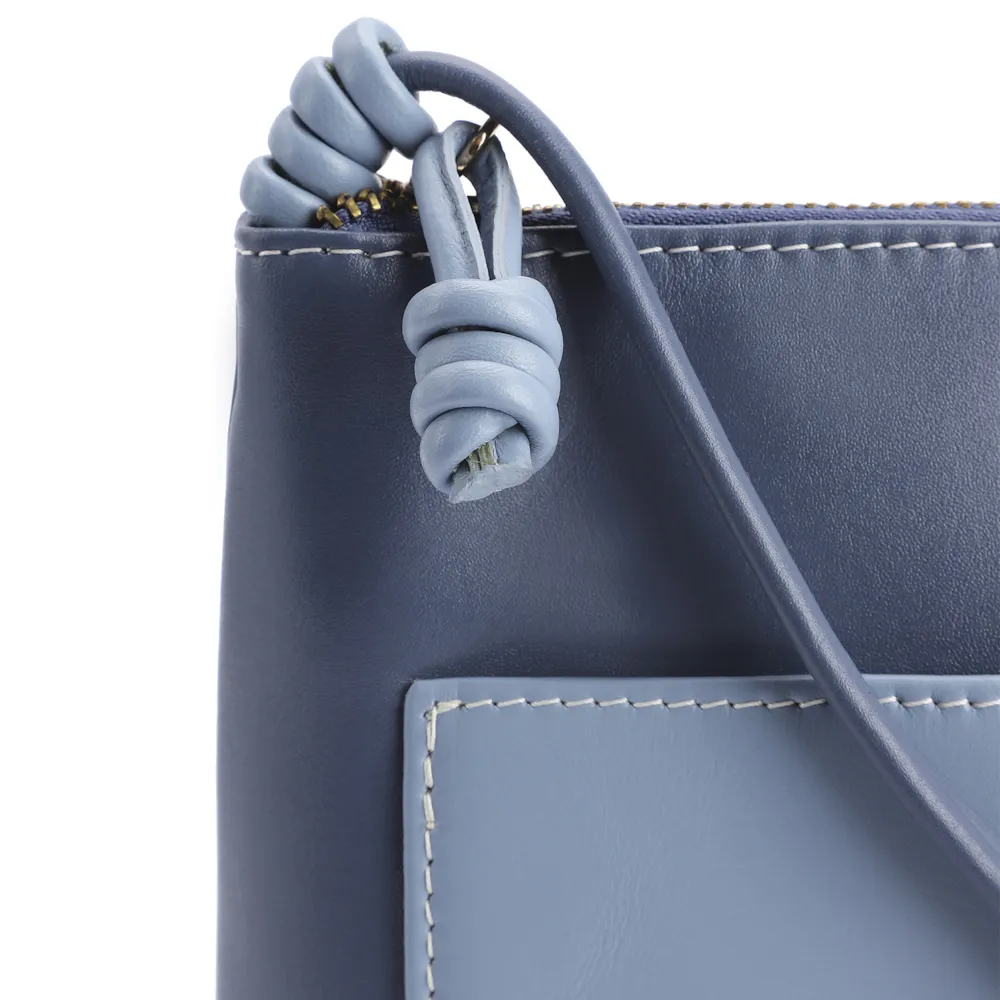 Bolsa Transversal Couro Azul - imagem 5