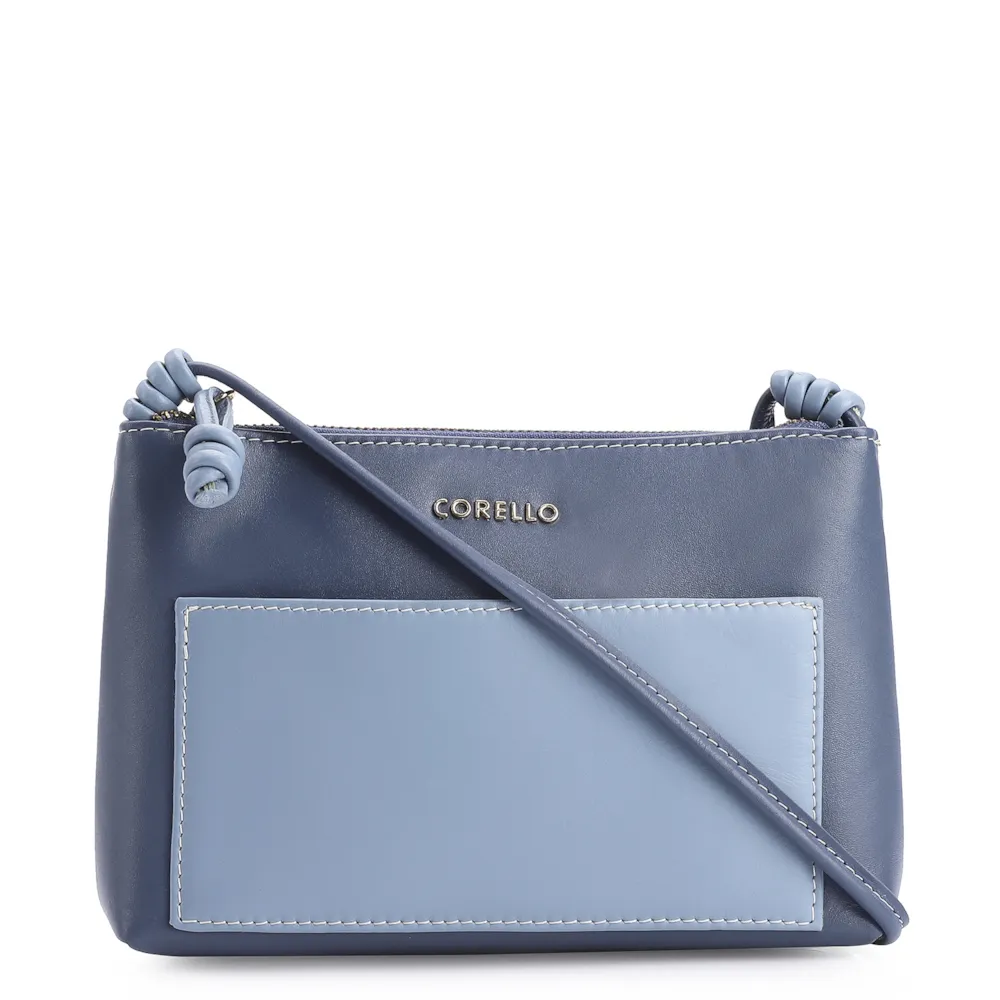 Bolsa Transversal Couro Azul
