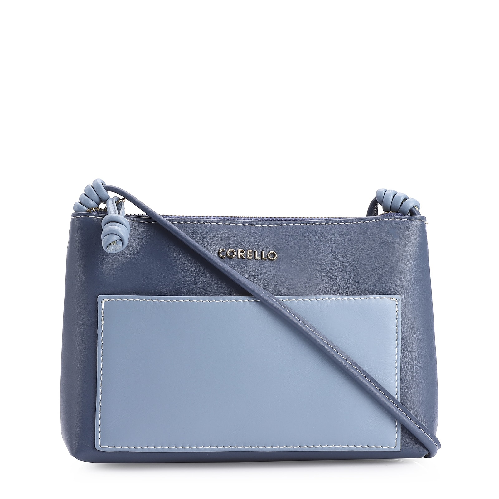 Bolsa Transversal Couro Azul