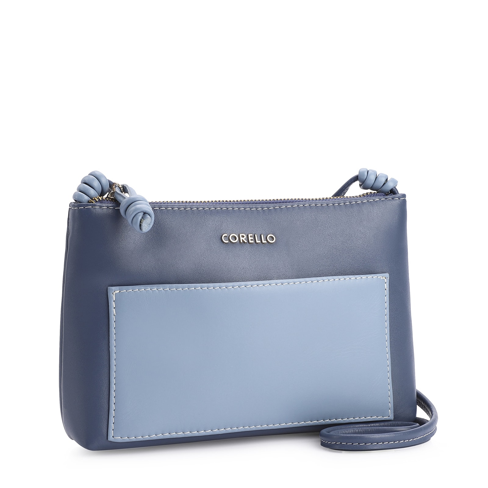 Bolsa Transversal Couro Azul