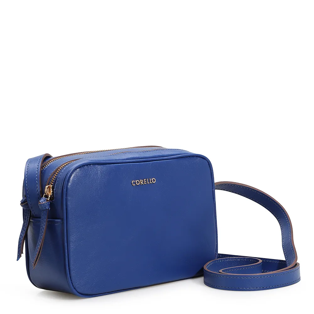 Bolsa Transversal Couro Azul - imagem 2