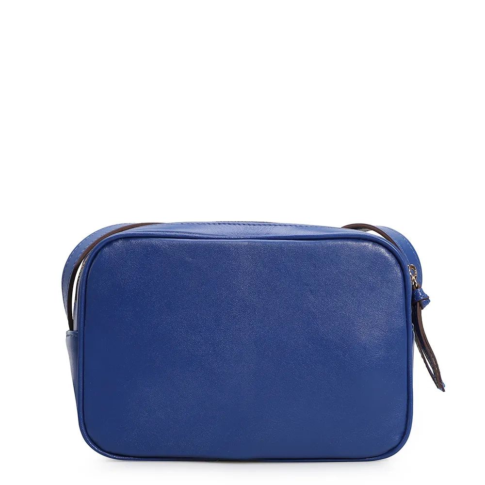 Bolsa Transversal Couro Azul - imagem 3