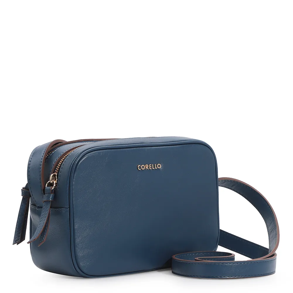 Bolsa Transversal Couro Azul - imagem 3