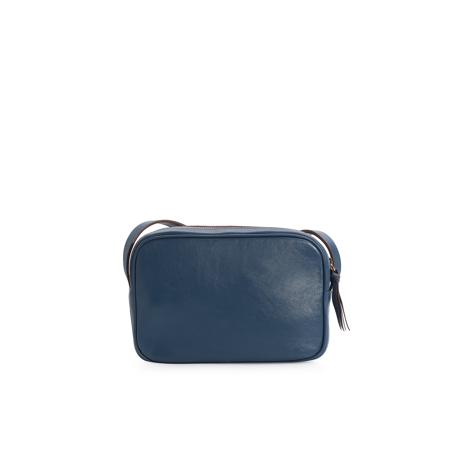 Bolsa Transversal Couro Azul